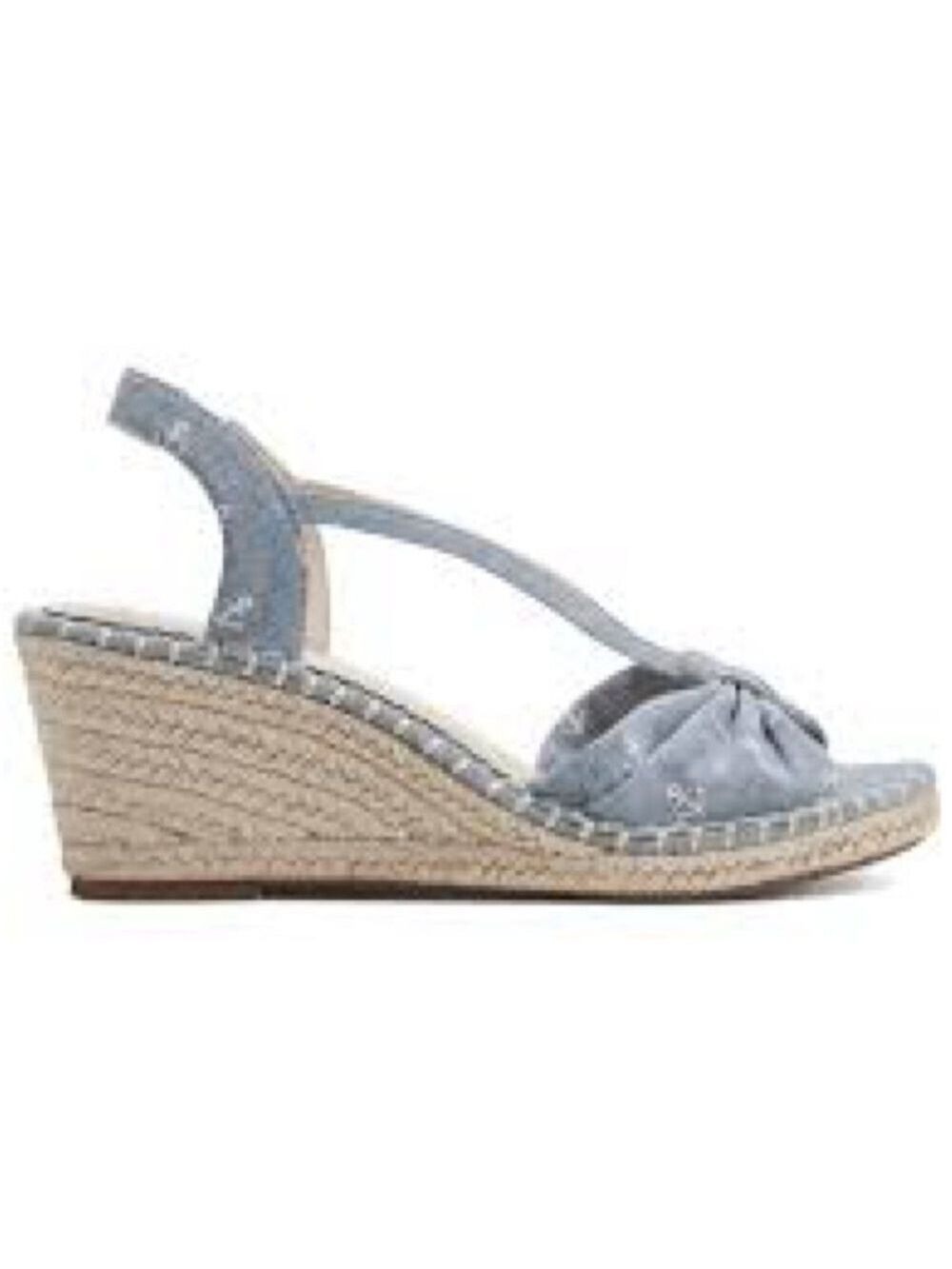 Women’s Charter Club Kika Blue Espadrille Wedges Size 11 US!